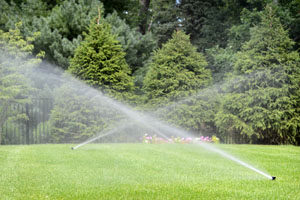 Residential property with irrigation technology installation