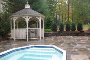 Poolscaping with outdoor Gazebo