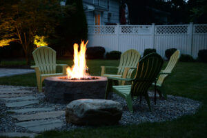 Outdoor Lighting and Fire Pit