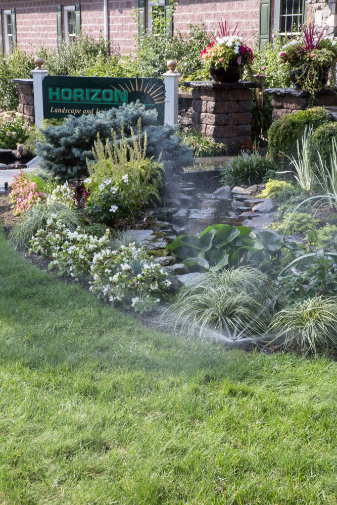 garden irrigation system by Horizon Landscape