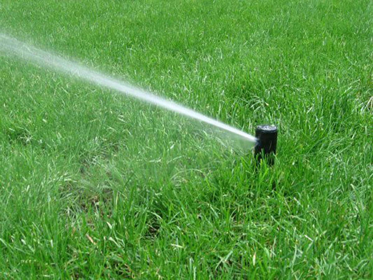 resdidential sprinkler system installation by backyard irrigation by Horizon Landscape
