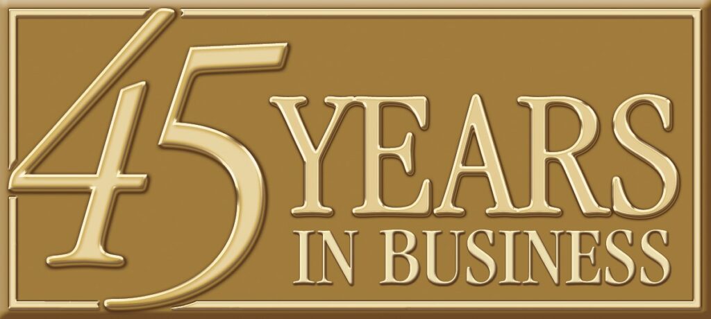 45 years logo