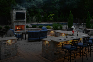 outdoor paver patio landscape by Horizon Landscape